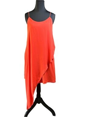 NWT Haute Hippie Passion Pink Silk Laurel Canyon Asymmetric Cami Dress S